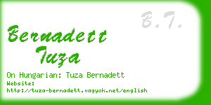 bernadett tuza business card